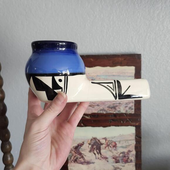 Ute Mountain Pottery Desk Caddy Native American Art Signed "Ruth" - Picture 7 of 9